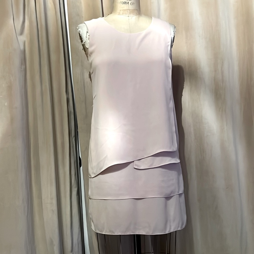BCBG MAXAZRIA LAYERED SHEATH DRESS